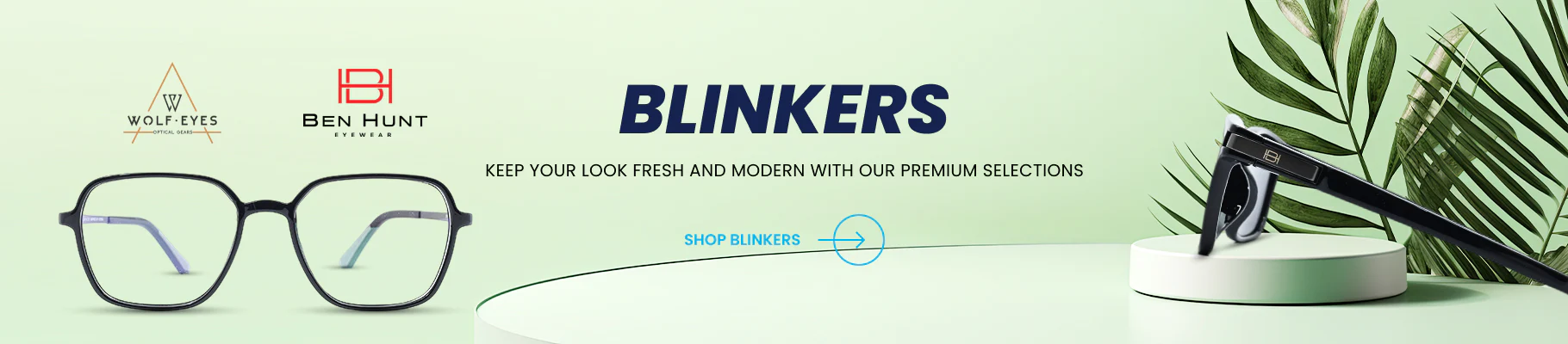 Blinkers Eyeglasses banner